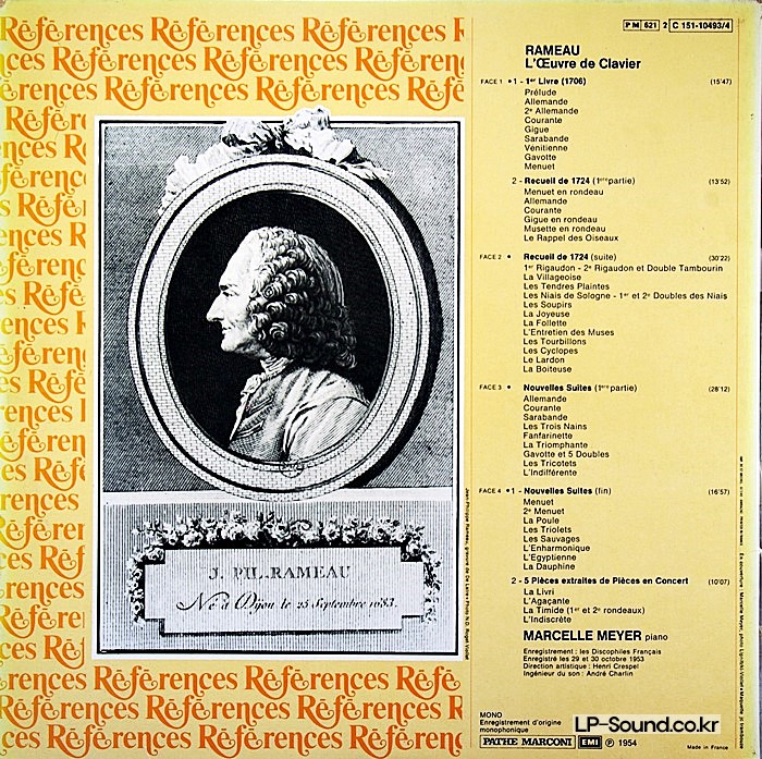 MARCELLE MEYER. RAMEAU. PIANO. DOUBLE FRENCH 2LP