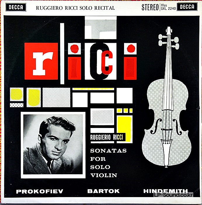 RECITAL RUGGIERO RICCI  VIOLIN SOLO  DECCA SXL 2240 ED1