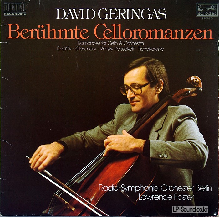 DAVID GERINGAS/FOSTER ROMANCES FOR CELLO - EURODISC 201 867-425