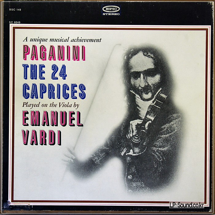 PAGANINI VIOLIN .24 CAPRICES - EMANUEL VARDI  BSC 149 STREO