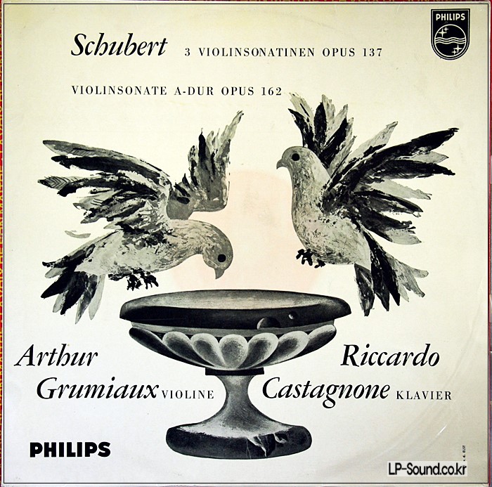 SCHUBERT 4 VIOLIN SONATASGRUMIAUX, CASTAGNONE  PHILIPS A00499L