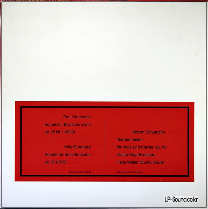 HINDEMITH SONATA FOR VIOLA SOLO W. KAGI H.W. STUCKI RARE SWISS ONLY