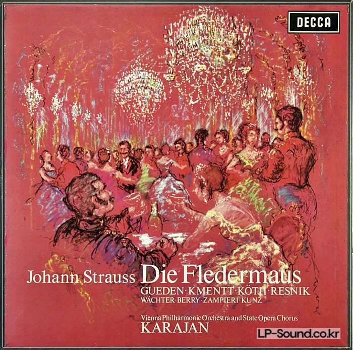 STRAUSS DIE FLEDERMAUS KARAJAN GUEDEN KMENTT DECCA SXL 6015-16