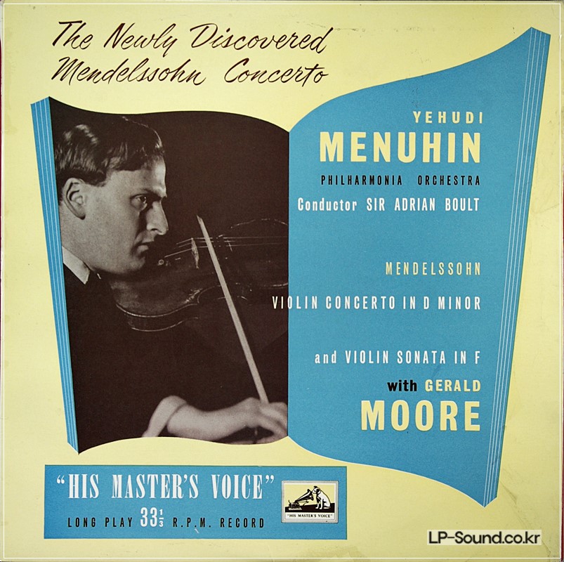 MENDELSSOHN VIOLIN CONCERTO SONATAMENUHINALP 1085