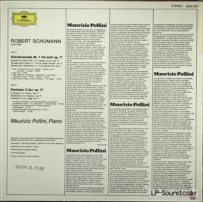 ROBERT SCHUMANN–FANTASIE C-DUR OP. 17 - SONATE FIS-MOLL OP. 11
