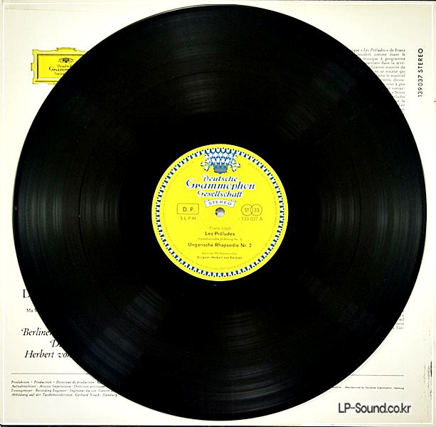LISZT SMETNA KARAJAN - LES PRELUDES DIE MOLDAU - DGG SLPM LP 139 037