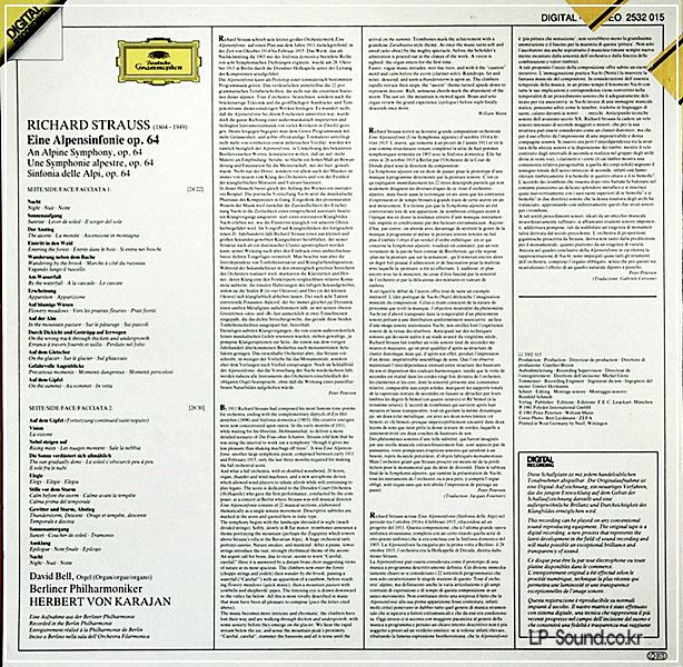 EINE ALPENSINFONIE HERBERT VON KARAJAN ~DG 2532 015