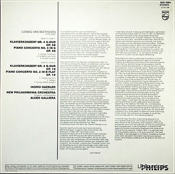 BEETHOVEN PPIANO CON NO.2/4 HAEBLER GALLIERA 6527 028