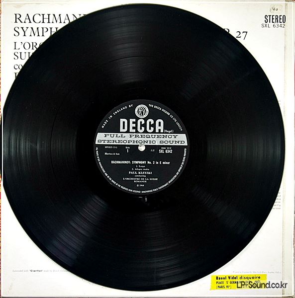 RACHMANINOV: SYMPHONY NO.2 PAUL KLETZKI  SXL 6342