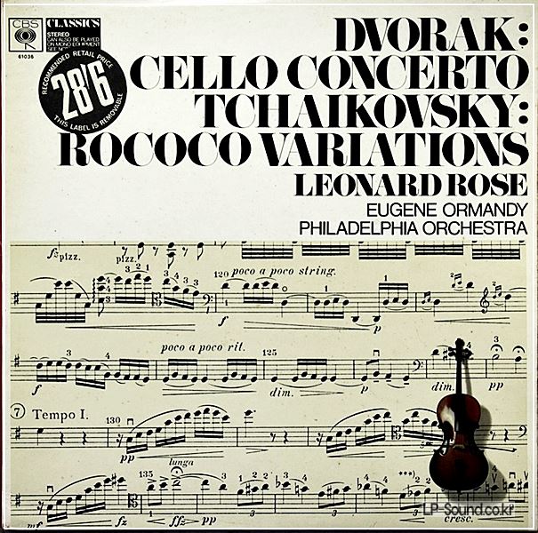 DVORAK TCHAIKOVSKY CELLO CONCERTOS ROSE ORMANDY CBS