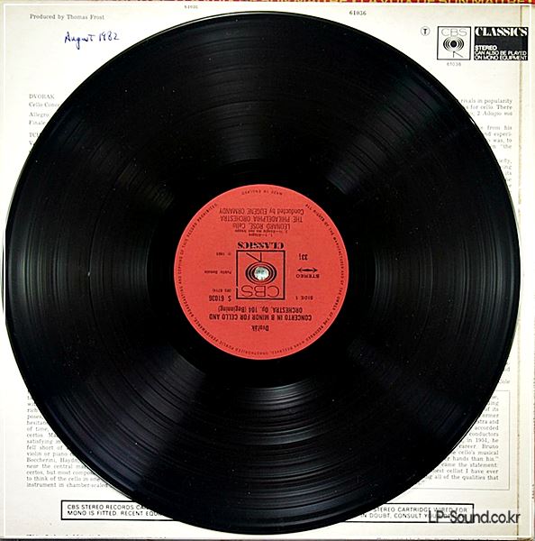 DVORAK TCHAIKOVSKY CELLO CONCERTOS ROSE ORMANDY CBS