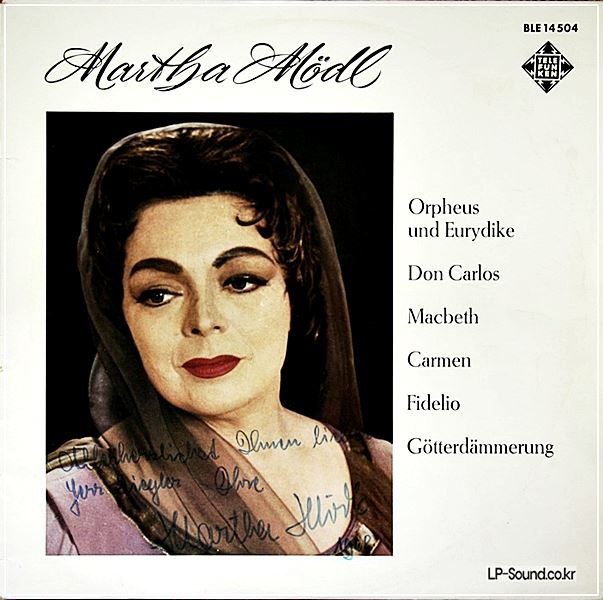 MARTHA MODL ORPHEUS UND EURYDIKE, DON CARLOS BLE 14 504