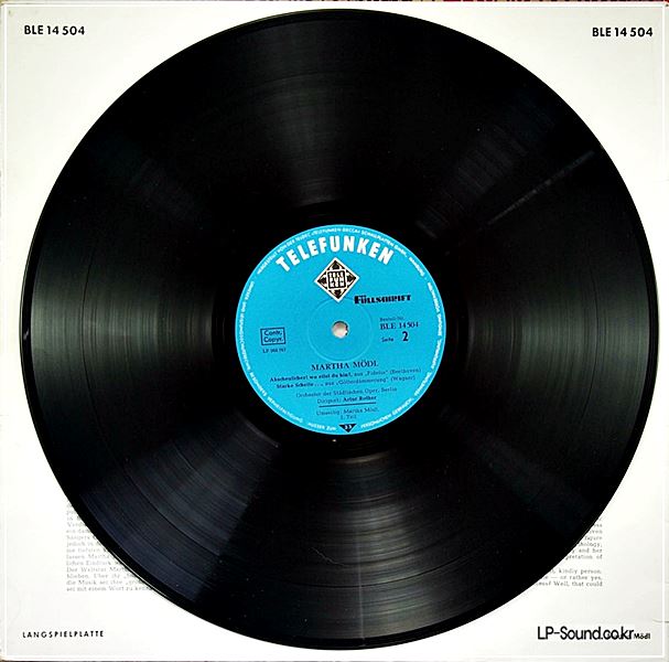 MARTHA MODL ORPHEUS UND EURYDIKE, DON CARLOS BLE 14 504