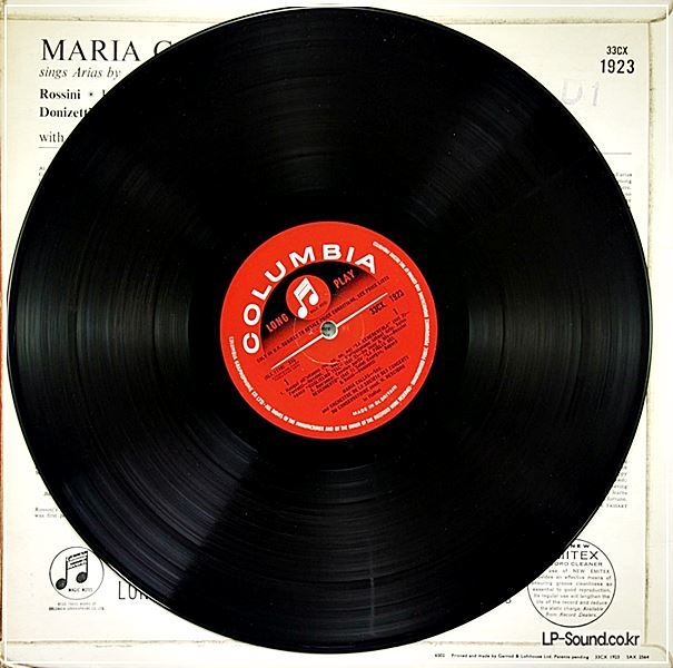 CALLAS SINGS ROSSININ & DONIZETTI ARIAS:PARIS CONSERVATOIRE ORCHESTRA: 33CX 1923