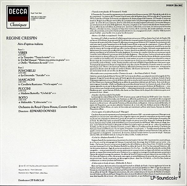 RéGINE CRESPIN–AIRS D'OPéRAS ITALIENS