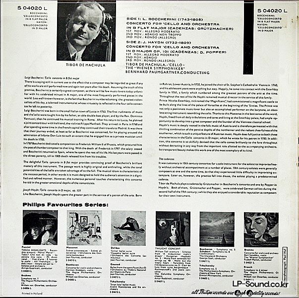 BOCCHERINI, HAYDN CELLO CON DE MACHULA S 04020 L