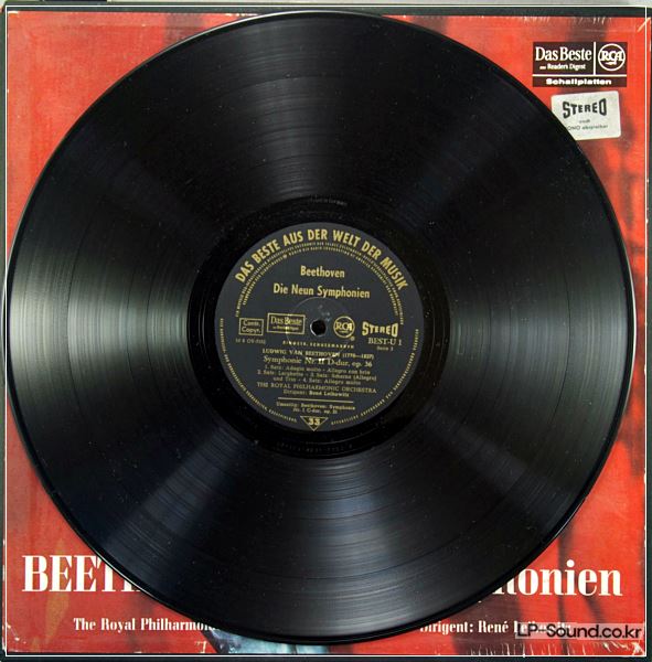 BEETHOVEN 9 SYMPHONIES LEIBOWITZ RCA 7LP STEREO