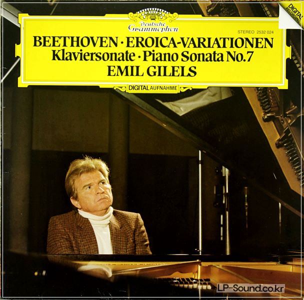 BEETHOVEN PIANO SONATA 7 & EROICA VARIATIONS GILELS DG 2532 024