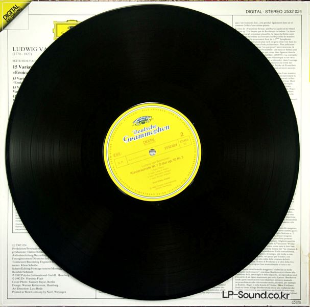BEETHOVEN PIANO SONATA 7 & EROICA VARIATIONS GILELS DG 2532 024