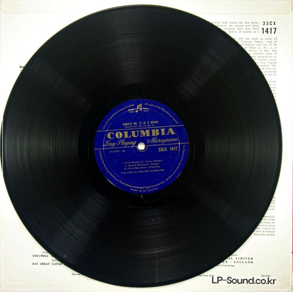 BEETHOVEN - PIANO SONATAS - WALTER GIESEKING 33CX 1417