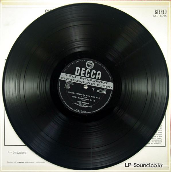 SIBELIUS NO.4 ANSERMET ORIG DECCA  SXL 6095 UK-64
