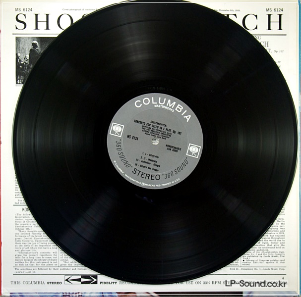 SHOSTAKOVICH CELLO ROSTROPOVICH COLUMBIA MS 6124