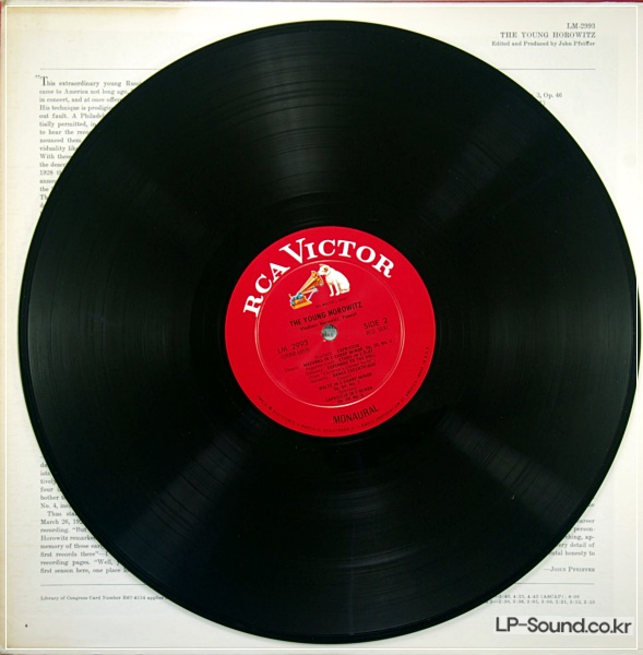VLADIMIR HOROWITZ LP THE YOUNG SEALED ORIGINAL RCA LM 2993