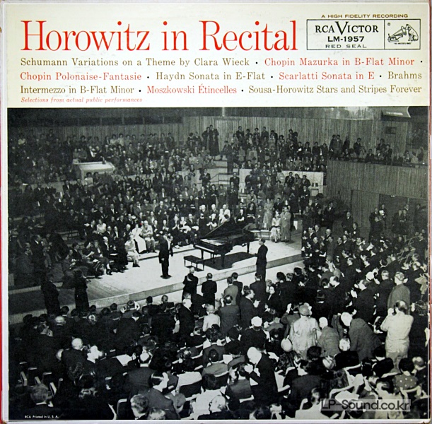 HOROWITZ IN RECITAL MOSKOWSKI SCARLATTI  RCA LM 1957