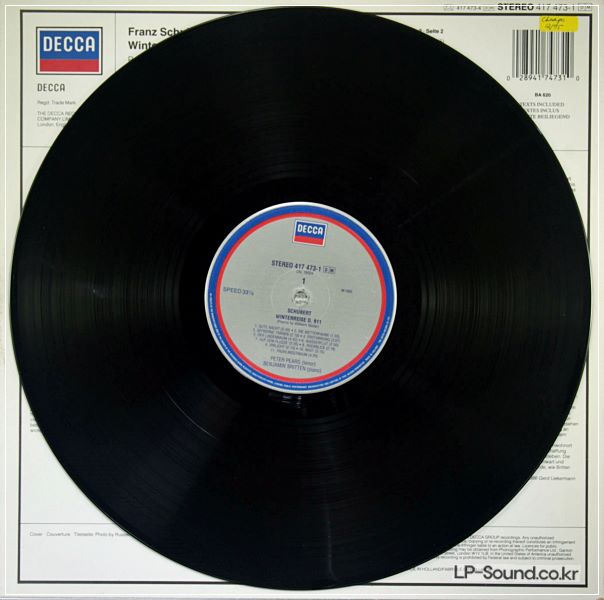 SCHUBERT WINTERREISE PEARS BRITTEN 417 473-1 1986