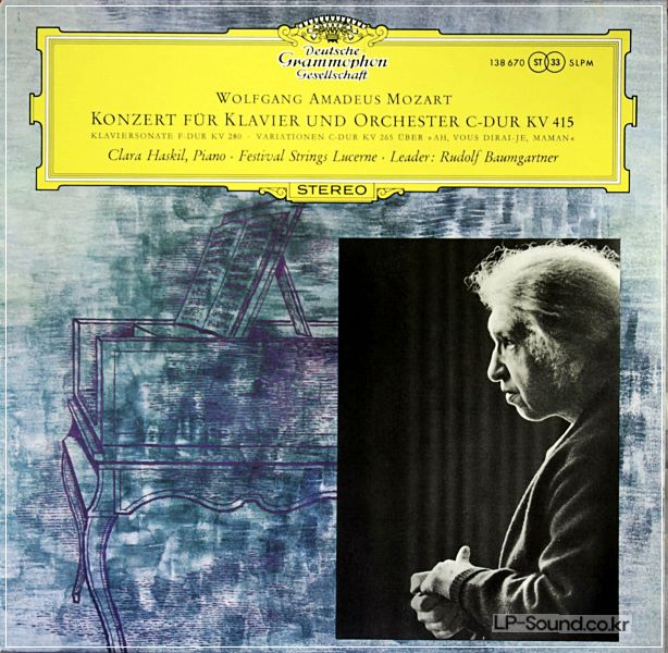 MOZART PIANO CONCERTO CLARA HASKIL  DGG SLPM 138 670