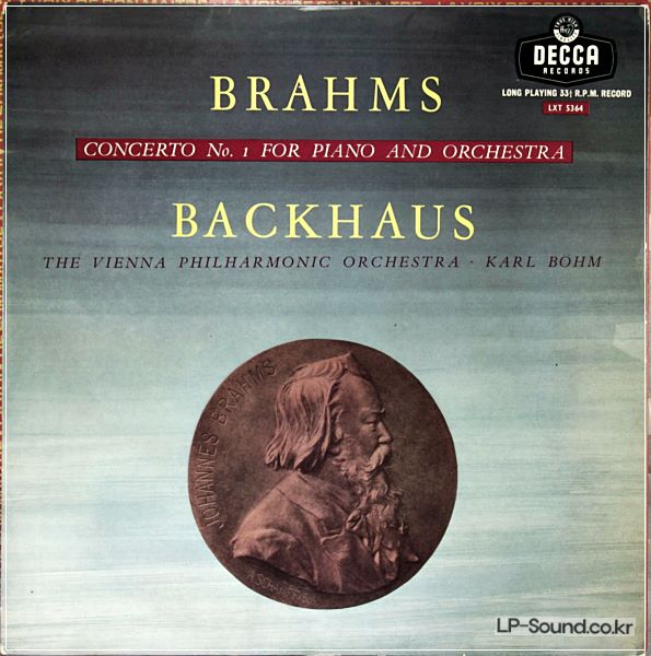 BRAHMS CONCERTO NO. 1 FOR PIANO ORCHESTRA  DECCA LXT 5364