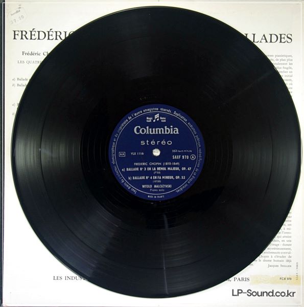 MALCUZYNSKI / CHOPIN THE 4 BALLADES / COLUMBIA SAXF 970
