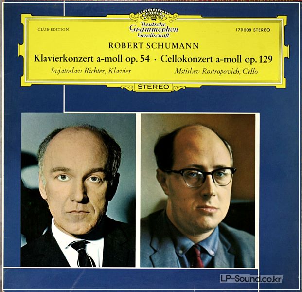 SCHUMANN CELLO .PIANO CONCERTO 179 008 SLPM