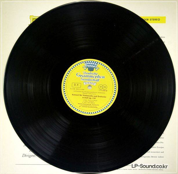 SCHUMANN CELLO .PIANO CONCERTO 179 008 SLPM
