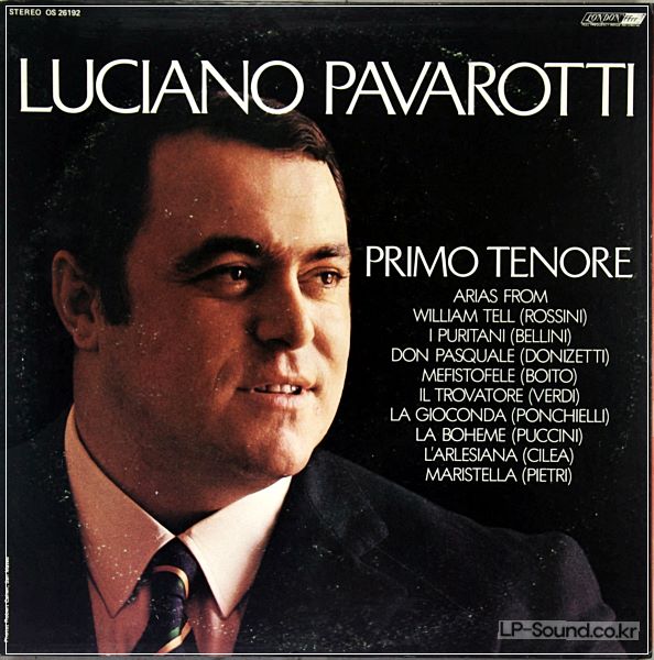 LUCIANO PAVAROTTI PRIMO TENORE LP 1971 LONDON FFRR RECORDS OS 26192