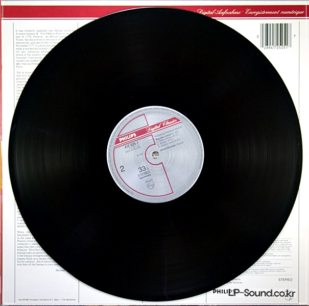 MOZART ALFRED BRENDEL PIANO SONATAS KV. 310 & 457 PHILIPS 412 525