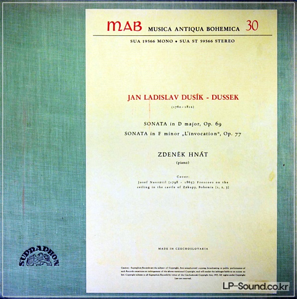 JAN LADISLAV DUSíK,ZDENEK HNAT–SONATAS OP. 69 AND 77