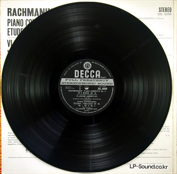 RACHMANINOV PIANO CONCERTO NO. 2DECCA SXL 6099