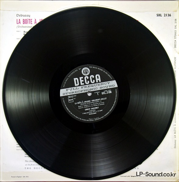 DEBUSSY LA BOITE A JOUJOUX / PRINTEMPS ANSERMET SXL 2136 ED1