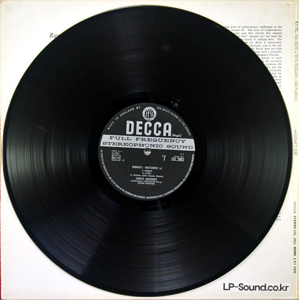 RAVEL: MOTHER GOOSE SUITE, DEBUSSY: NOCTURNES, ANSERMET SXL 2062