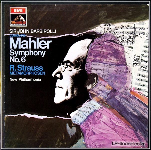 MAHLER NO.6 JOHN BARBIROLLI ORIG HMV ASD 2376/77 UK-1968 2-LP
