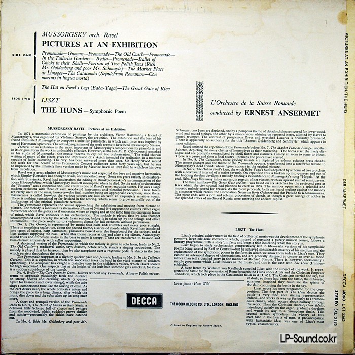 MUSSORGSKY-RAVEL PICTURES AT AN EXHIBITION SXL 2195