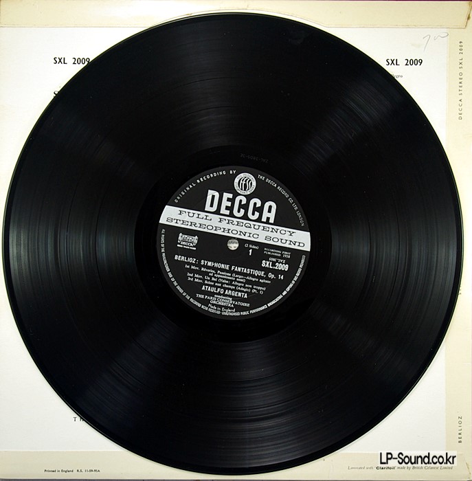 BERLIOZSYMPHONIE FANTASTIQUE ARGENTA DECCA SXL 2009