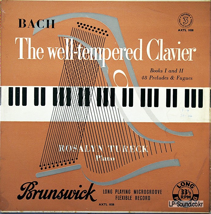 BACH: THE WELL TEMPERED CLAVIER ROSALYN TURECK BRUNSWICK AXTL 1036/41 1ST 6LP