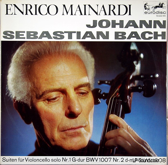 BACH SUITES FOR CELLO ENRICO MAINARDI  NO.1-6 4LP EURODISC 76 069 XK STEREO