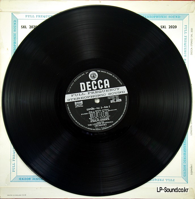 ESPANA - ATAULFO ARGENTA 1959 UK ED1WBG  DECCA SXL 2020