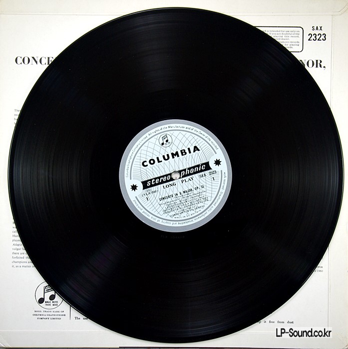 TCHAIKOVSKY VIOLIN CONCERTO LEONID KOGAN SILVESTRICOLUMBIA SAX 2323 ED1 T/S