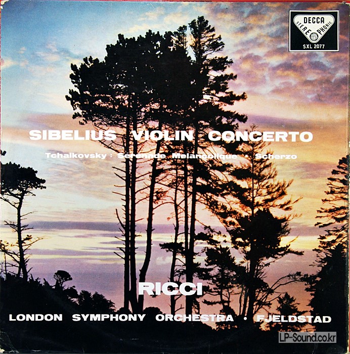 SIBELIUS VIOLIN CONCERTO RUGGIERO RICCI   SXL 2077 B/B
