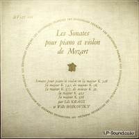 MOZART VIOLIN SONATA COLLECTION DES DISCOPHILES FRANCAIS BOSKOVSKY/KRAUS DF 185-186