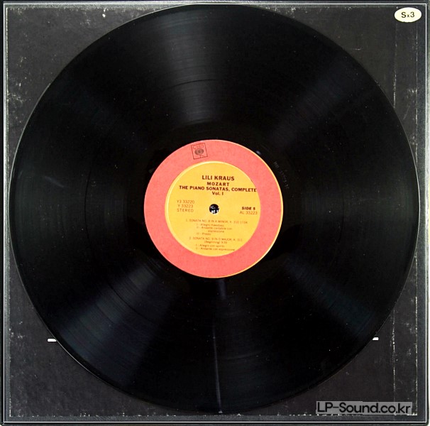 MOZART PIANO SONATAS VOL.1 LILI KRAUS COLUMBIA STEREO 3XLPS BOX